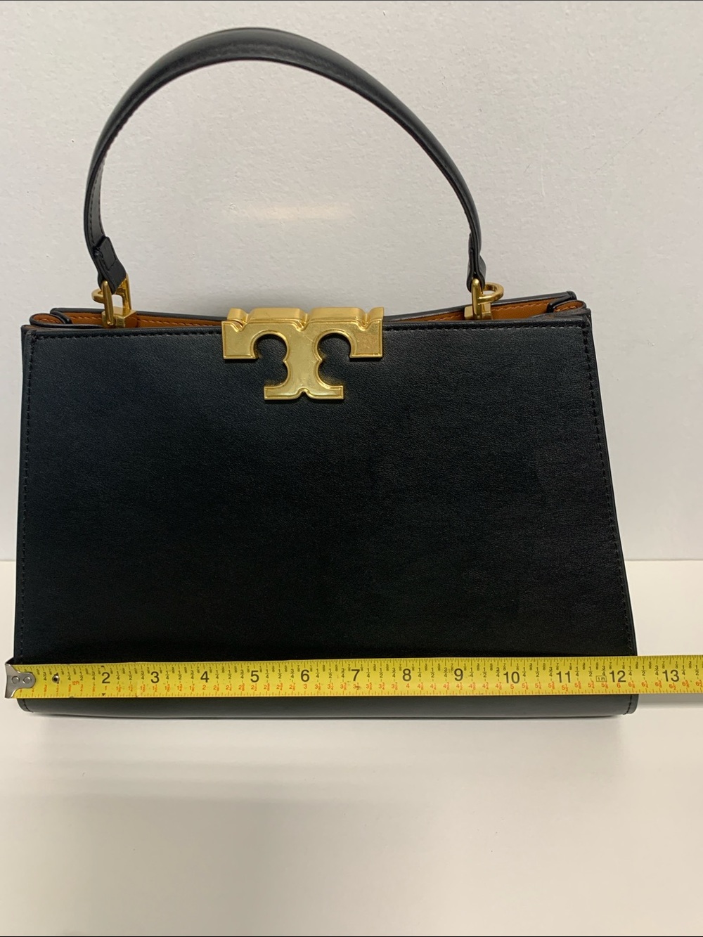 Tory Burch Black Leather Satchel with Gold Hardware - Picture 10 of 12